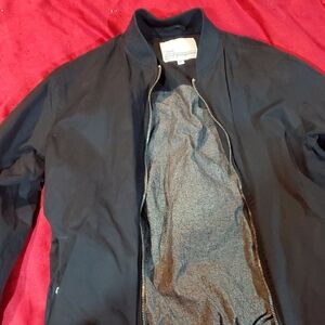 next Men's Navy Black Bomber Jacket